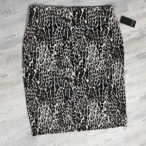 BOLD elements Black and White Animal Print Skirt